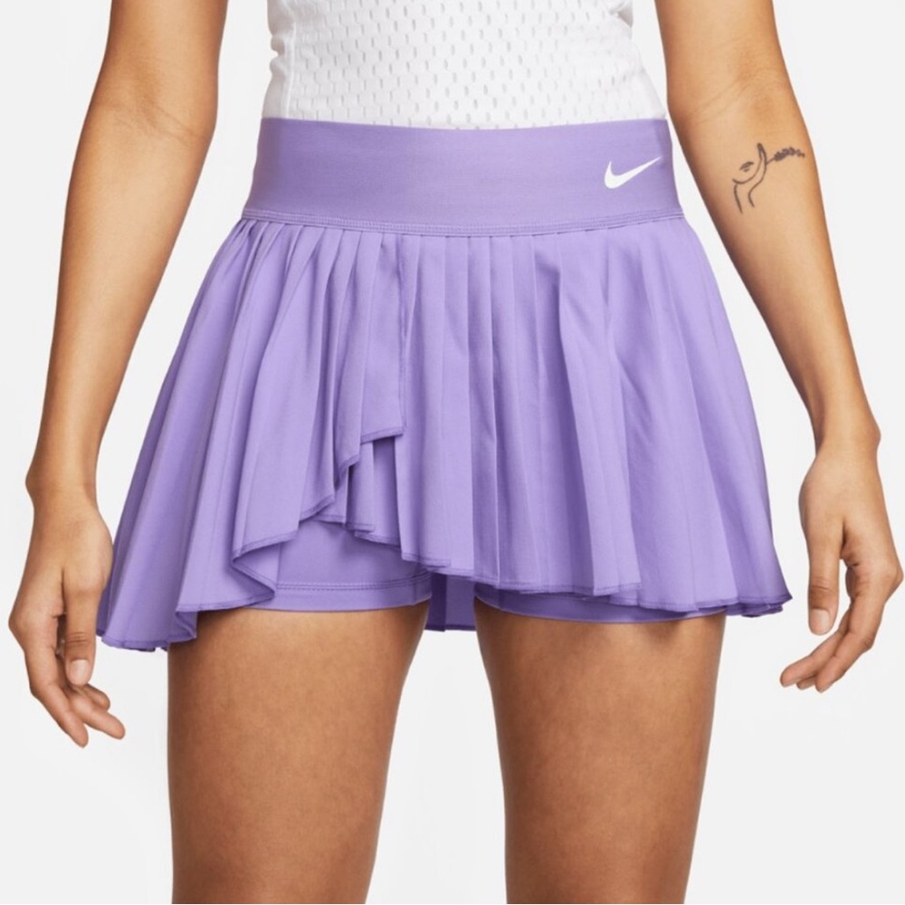 Women's NikeCourt Dri-FIT Advantage Pleated Tennis Pickleball Skirt Skort Purple